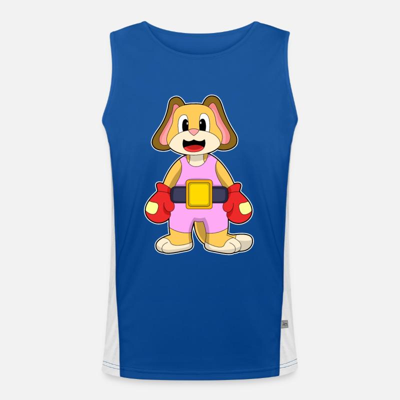 Boxe canine avec des gants de boxe Débardeur respirant contrasté Homme 