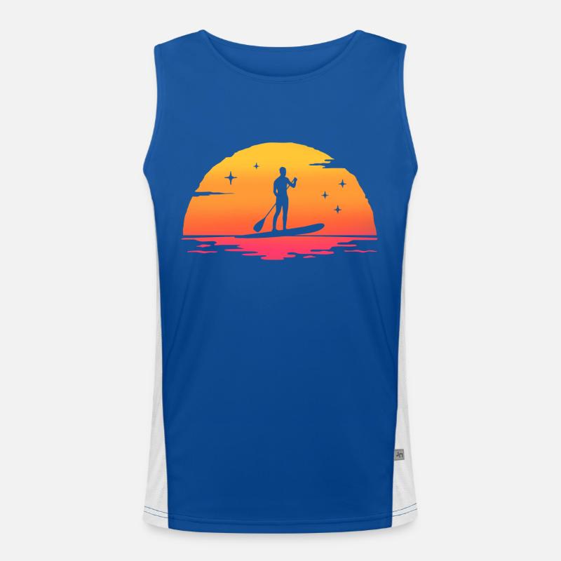 Sunrise paddle board paddle surf standing paddle Débardeur respirant contrasté Homme 