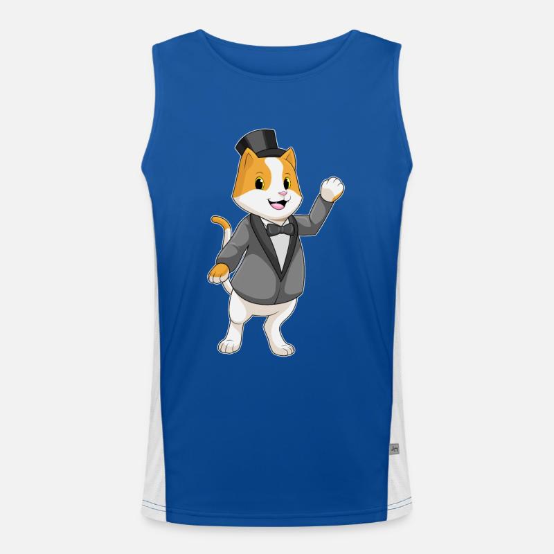 Chat comme marié avec arc Débardeur respirant contrasté Homme 