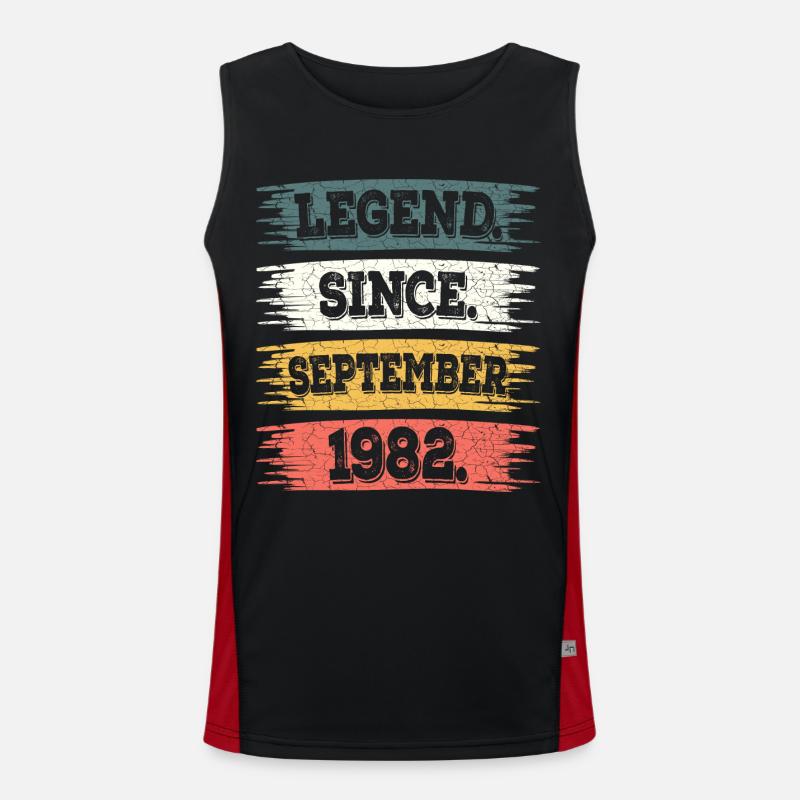 Legend since September 1982 40 years anniversary Men's Functional Contrast Tank Top 
