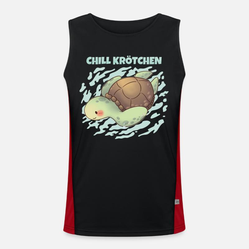 Chill Toad Turtle Chill Turtle Relax Débardeur respirant contrasté Homme 