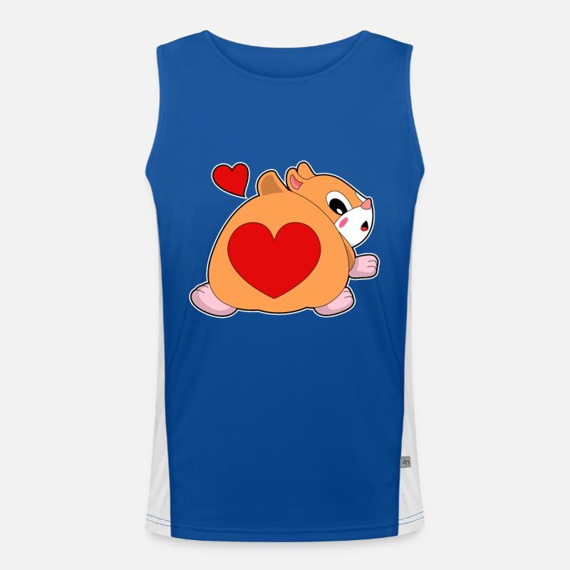 Hamster avec cœur Débardeur respirant contrasté Homme 