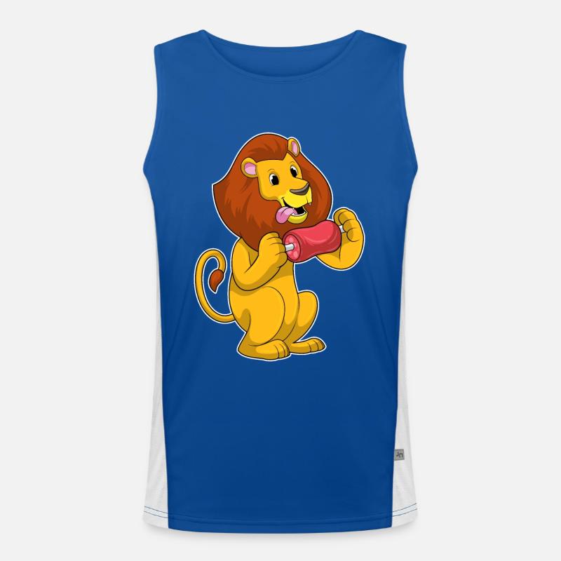 Löwe mit Fleisch Funktionelles Kontrast-Tank Top für Männer 