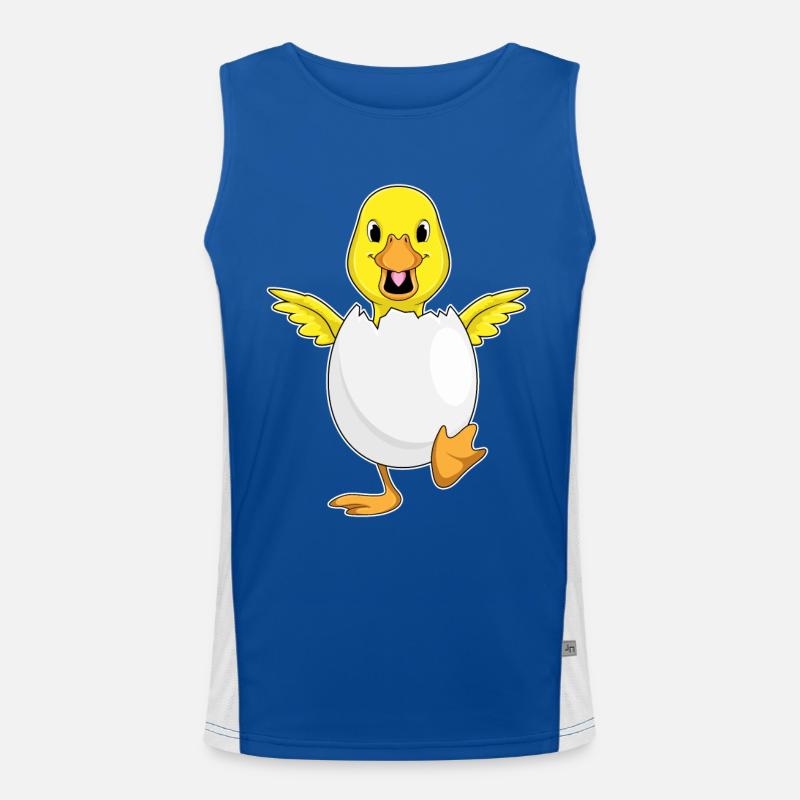 Duck with egg Men's Functional Contrast Tank Top 