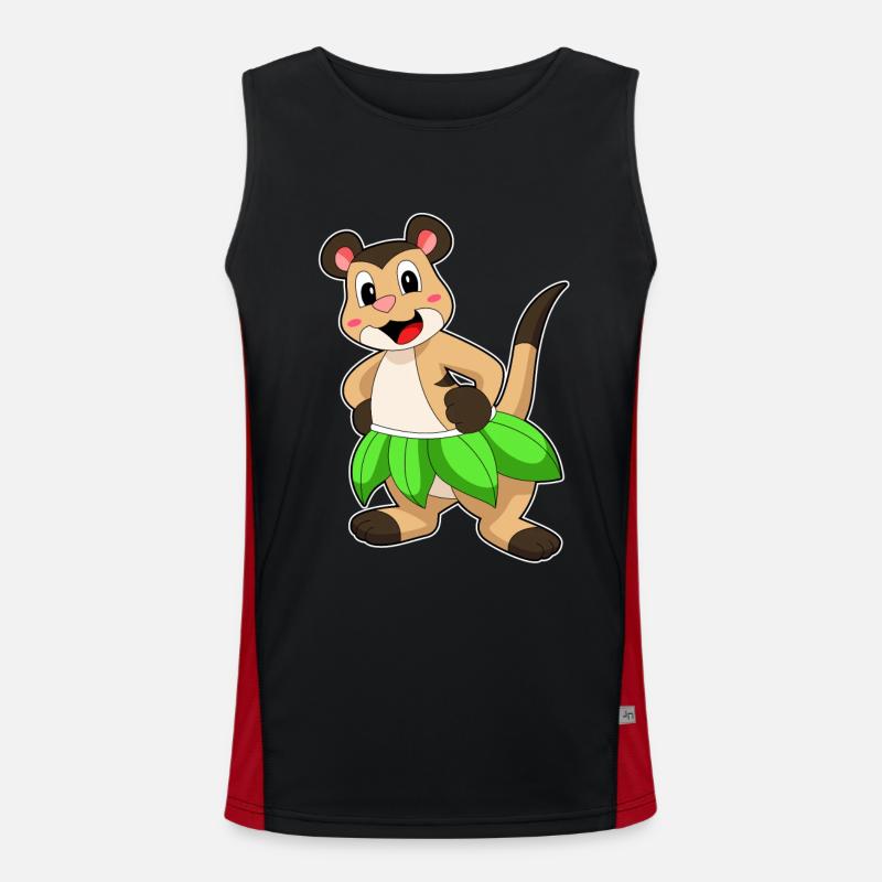 Meerkats dancing ballet - Men's Functional Contrast Tank Top  - black/red