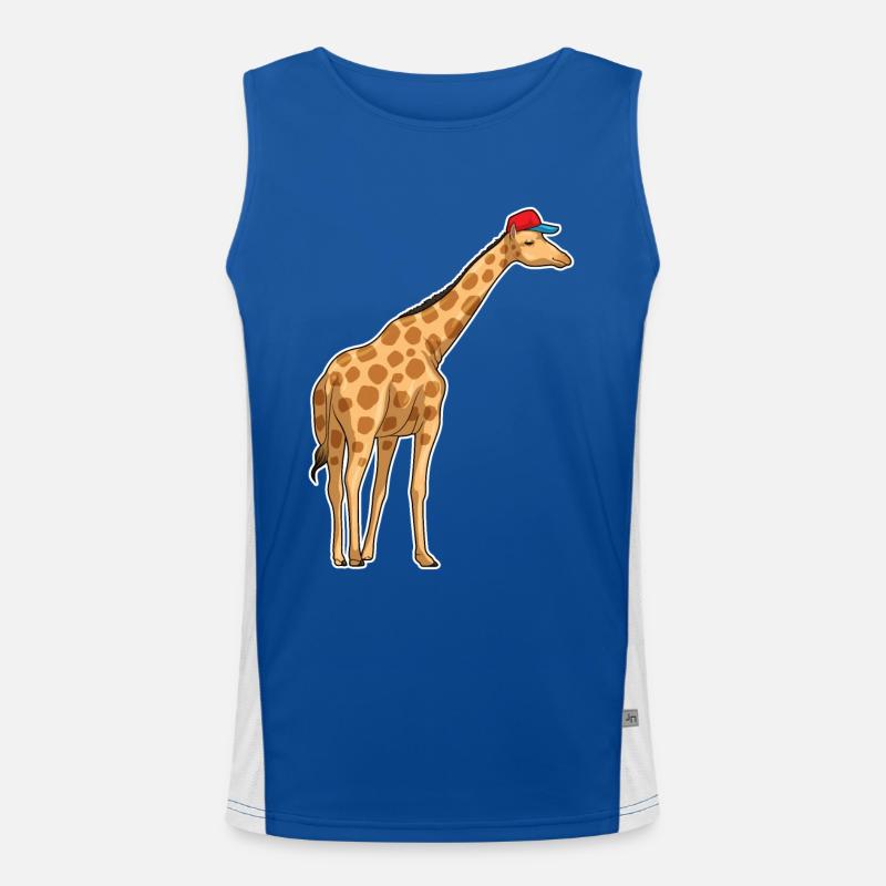 Giraffe Cap Funktionelles Kontrast-Tank Top für Männer 