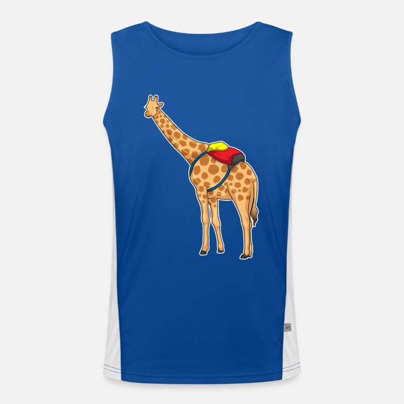Giraffe Rucksack Funktionelles Kontrast-Tank Top für Männer 