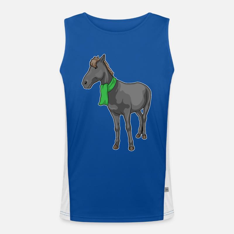 Pferd Schal Funktionelles Kontrast-Tank Top für Männer 