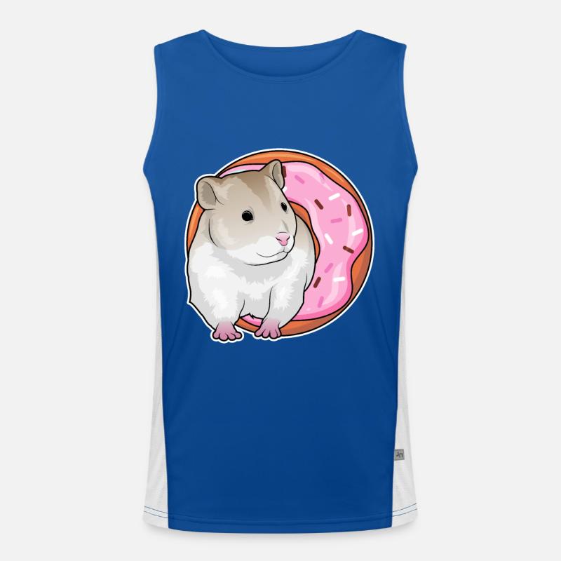 Hamster Donut Men's Functional Contrast Tank Top 
