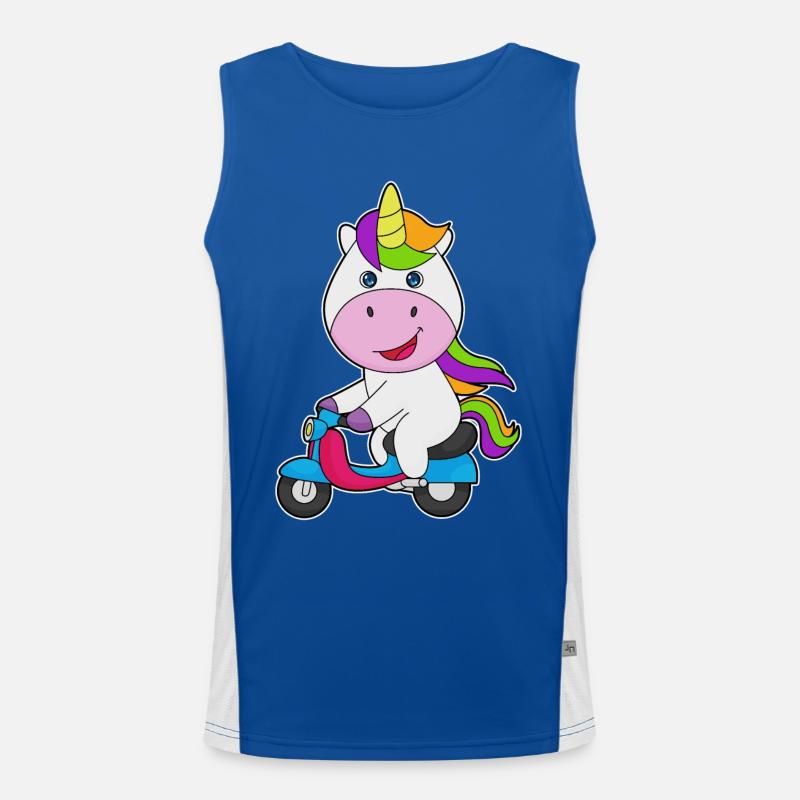 Unicorn Scooter Men's Functional Contrast Tank Top 