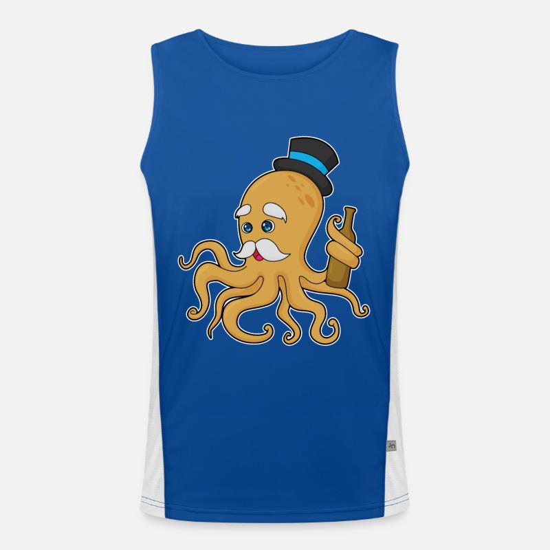 Octopus Gentleman Hat Men's Functional Contrast Tank Top 