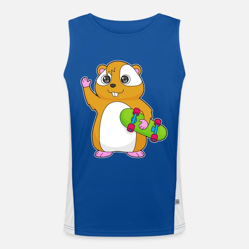 Hamster Skater Skateboard Débardeur respirant contrasté Homme 