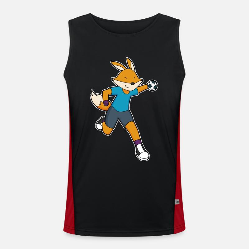 Fuchs Handball Player Handball - Men's Functional Contrast Tank Top  - black/red