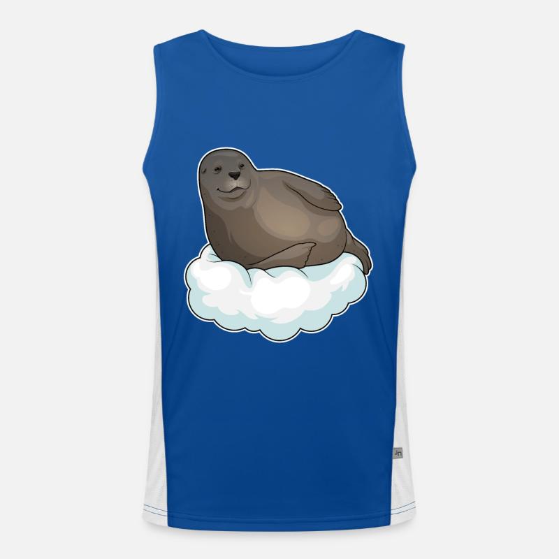 Seal Clouds Men's Functional Contrast Tank Top 