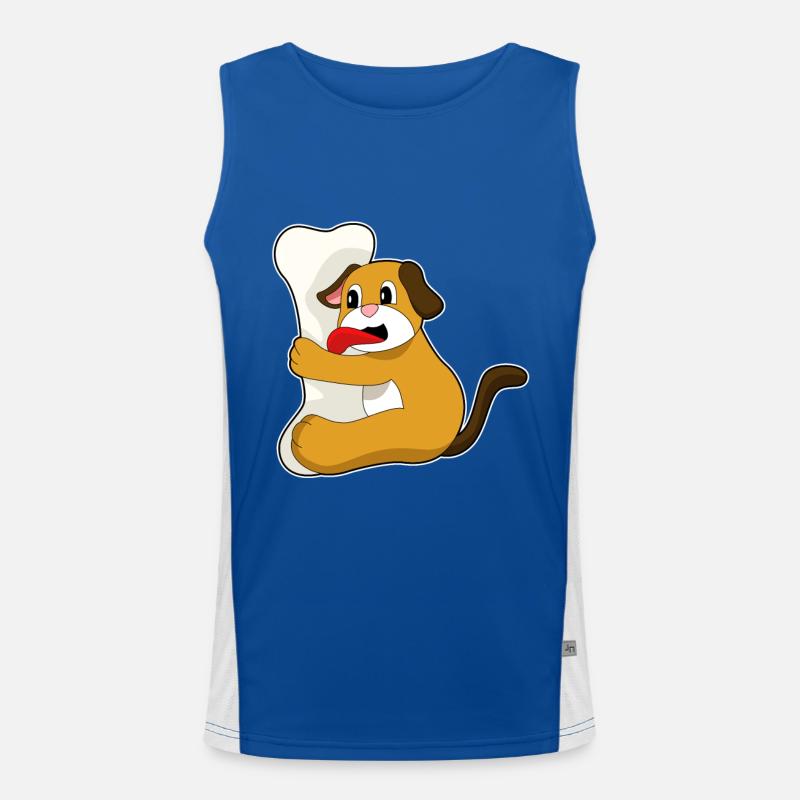 Hund Knochen Funktionelles Kontrast-Tank Top für Männer 