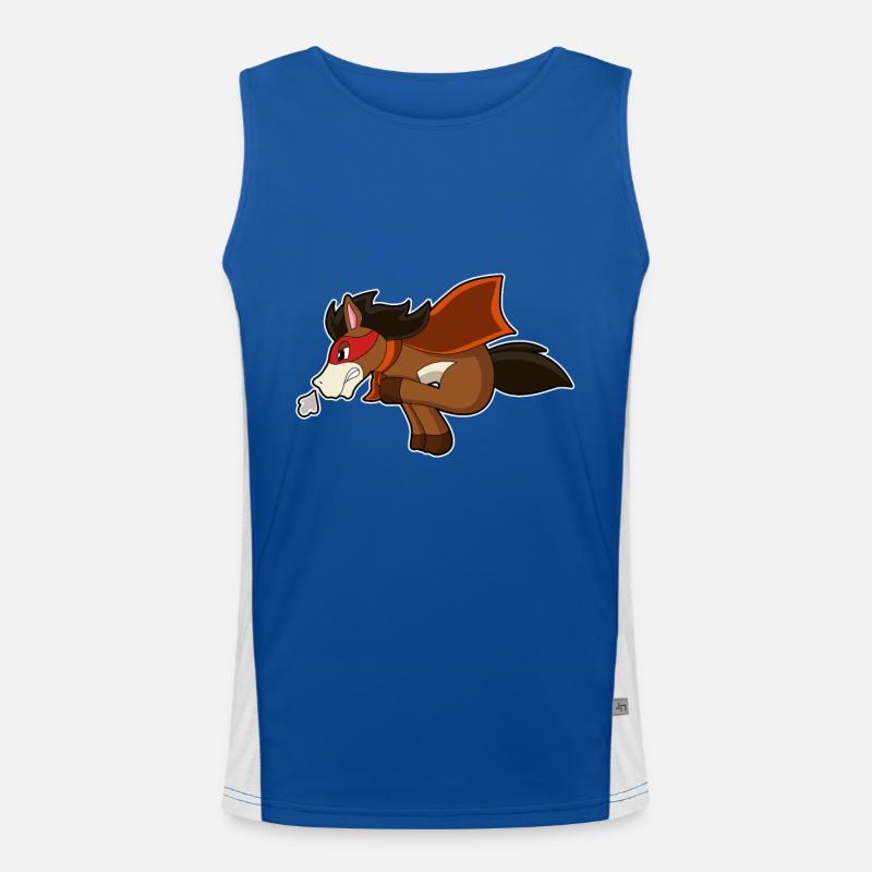 Pferd Held Funktionelles Kontrast-Tank Top für Männer 