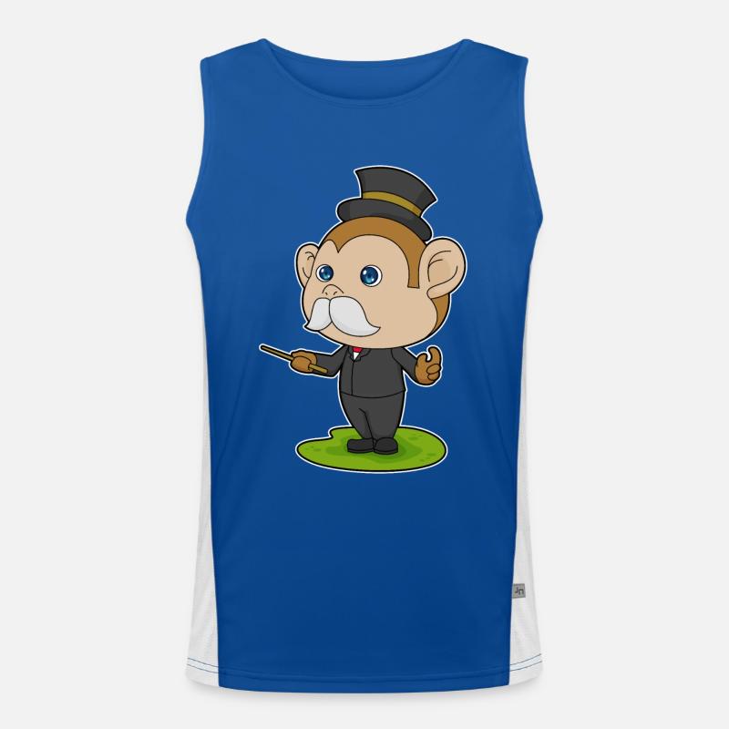 Monkey Wizard Wand Men's Functional Contrast Tank Top 