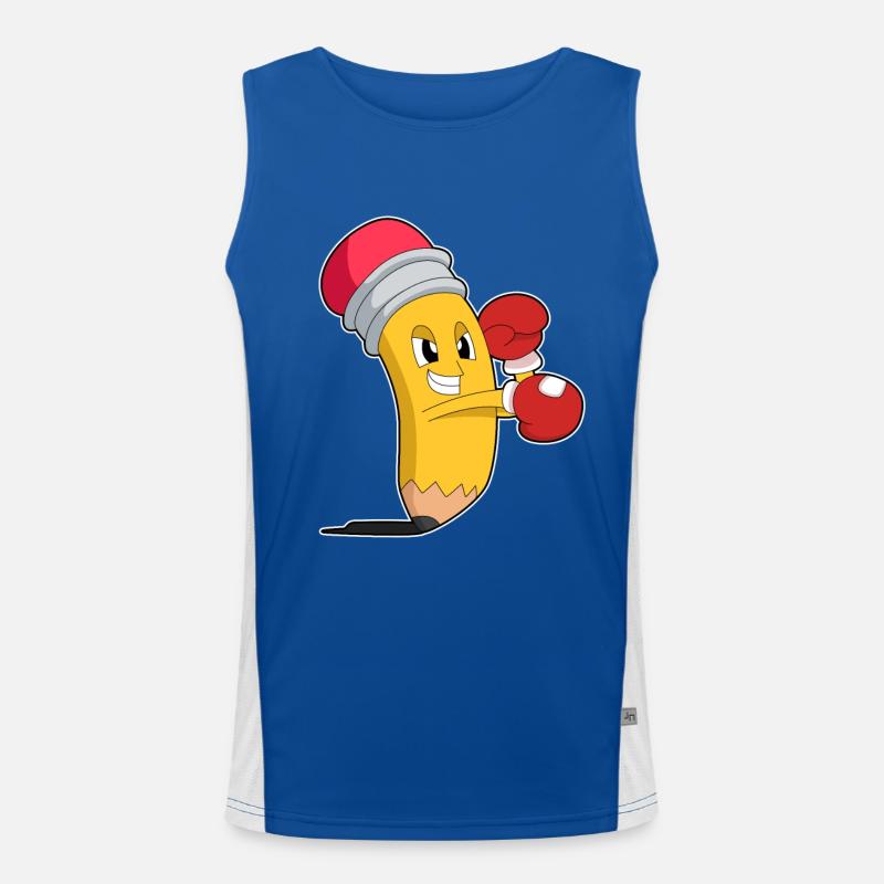 Bleistift Boxer Boxhandschuhe Funktionelles Kontrast-Tank Top für Männer 