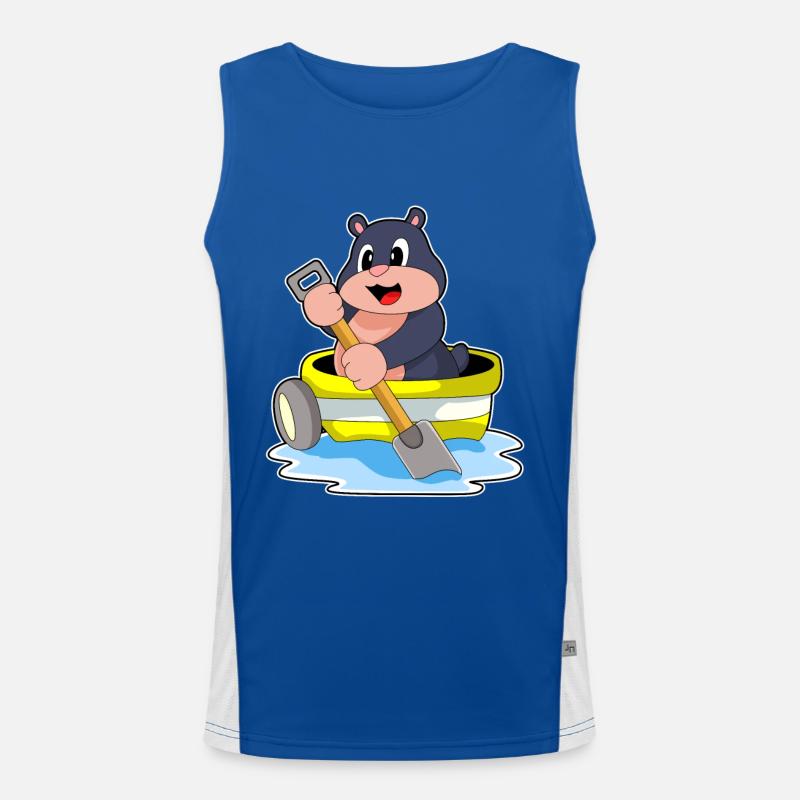 Mole Shovel Boat Men's Functional Contrast Tank Top 