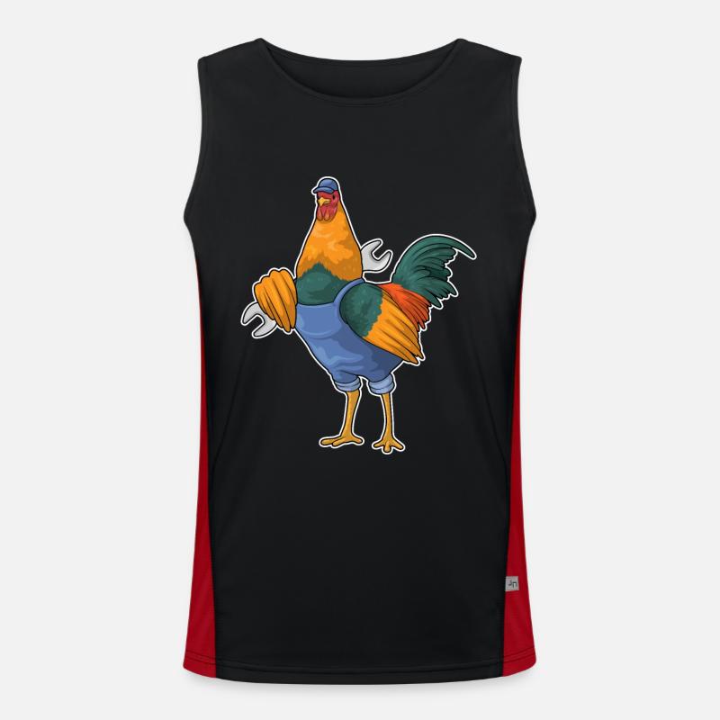 Hahn Mechanic Tool - Men's Functional Contrast Tank Top  - black/red