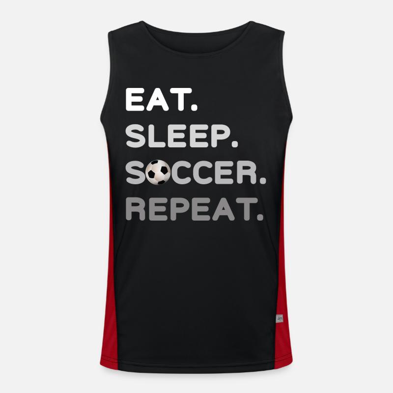Fußball Design Funktionelles Kontrast-Tank Top für Männer 