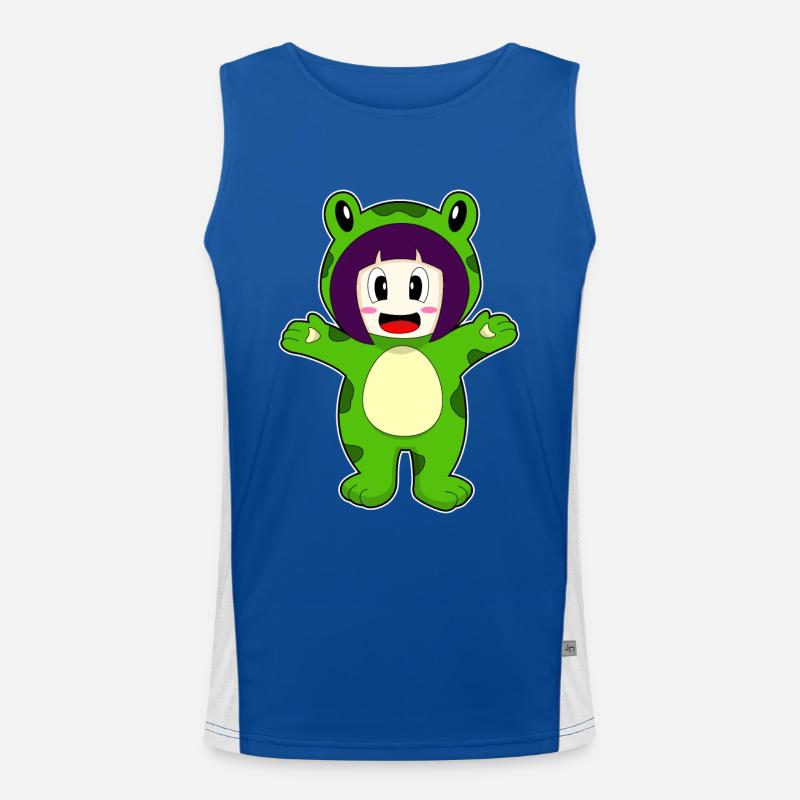 Frosch Mädchen Kostüm Funktionelles Kontrast-Tank Top für Männer 