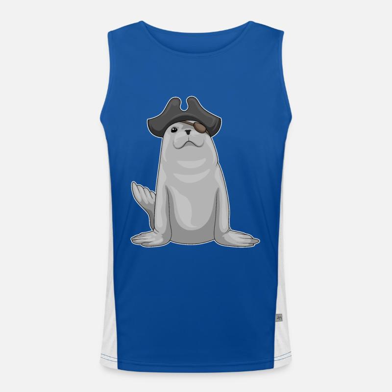 Patch œil de pirate de phoque Débardeur respirant contrasté Homme 