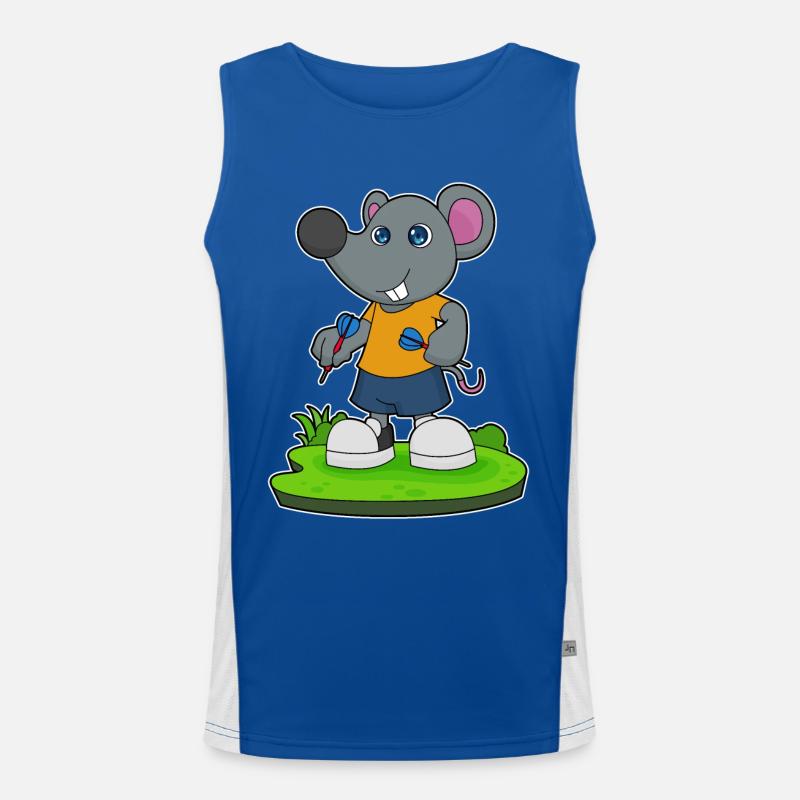 Maus Dart Dartpfeil Funktionelles Kontrast-Tank Top für Männer 