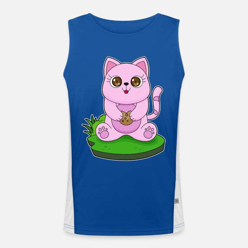 Cat Cookie Men's Functional Contrast Tank Top 