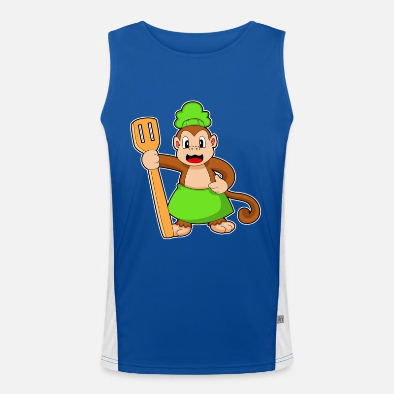 Monkey Cook Spatula Men's Functional Contrast Tank Top 