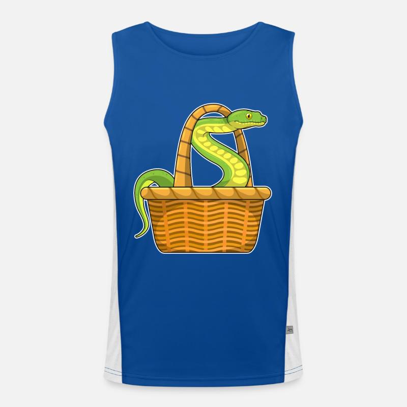 Schlange Korb Funktionelles Kontrast-Tank Top für Männer 