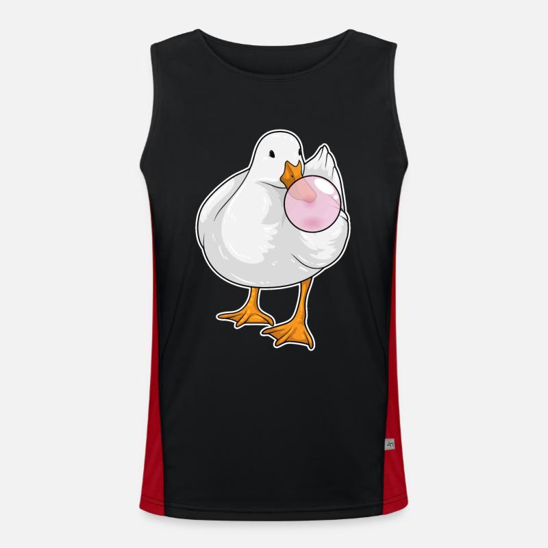 Duck chewing gum - Men's Functional Contrast Tank Top - black/red