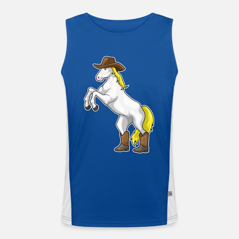 Paard Cowboy Laarzen Functionele contrasterende tanktop voor mannen 