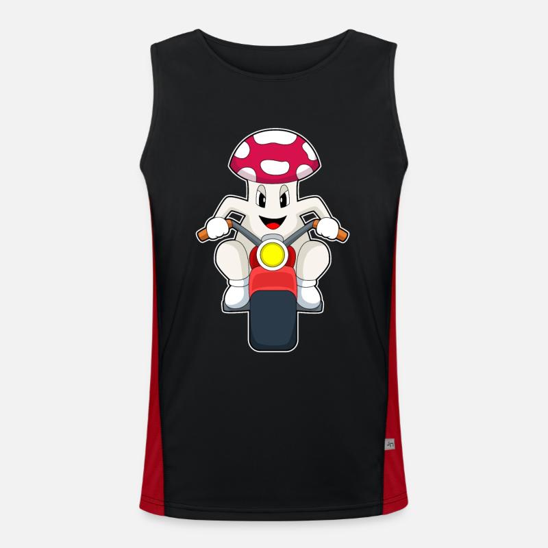 Pilz Motorcycle - Men's Functional Contrast Tank Top  - black/red