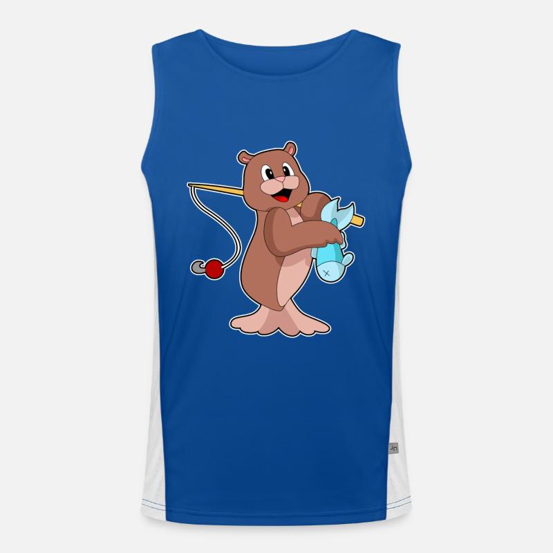 Phoque pêcheur ange poisson Débardeur respirant contrasté Homme 