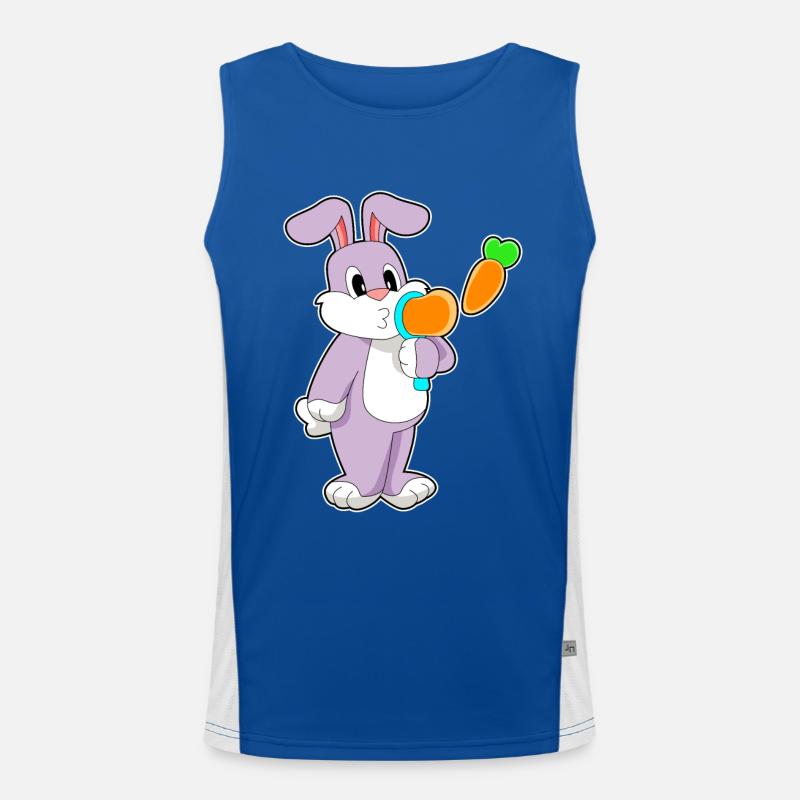 Rabbit Soap Bubbles Carrot Men's Functional Contrast Tank Top 