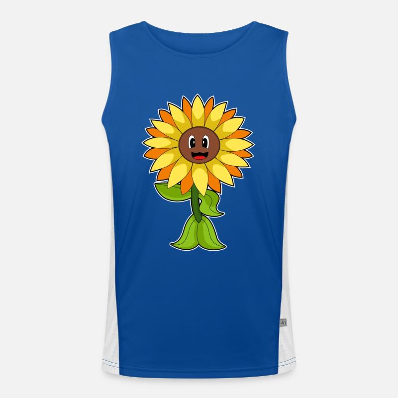 Sonnenblume Blumen Funktionelles Kontrast-Tank Top für Männer 