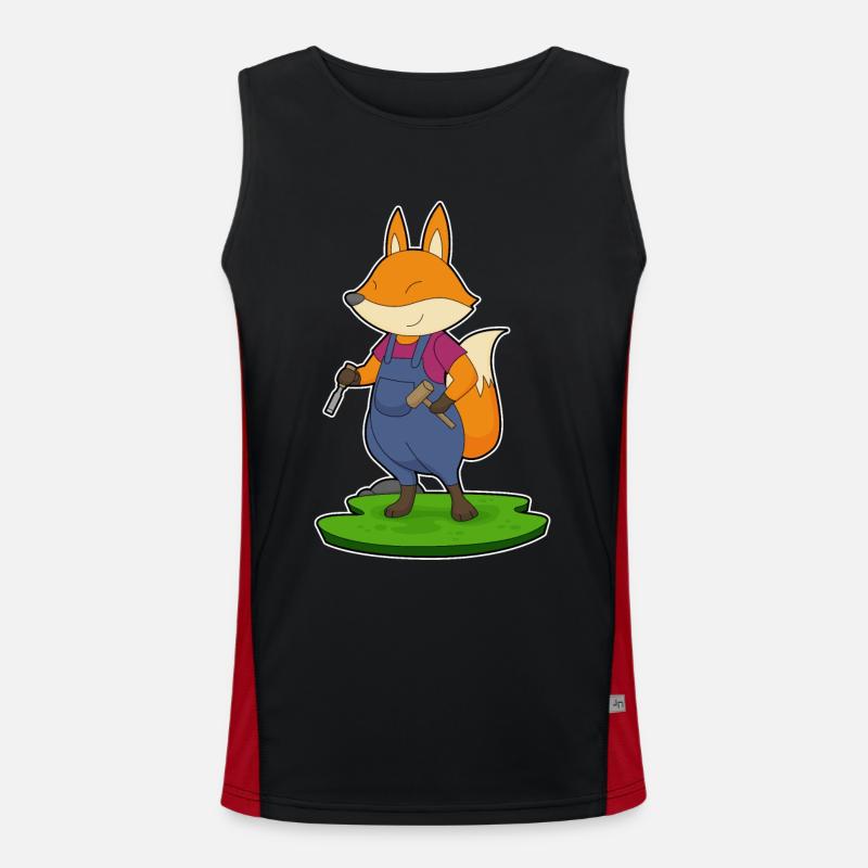 Fox Craftsman Hammer Chisel - Men's Functional Contrast Tank Top  - black/red