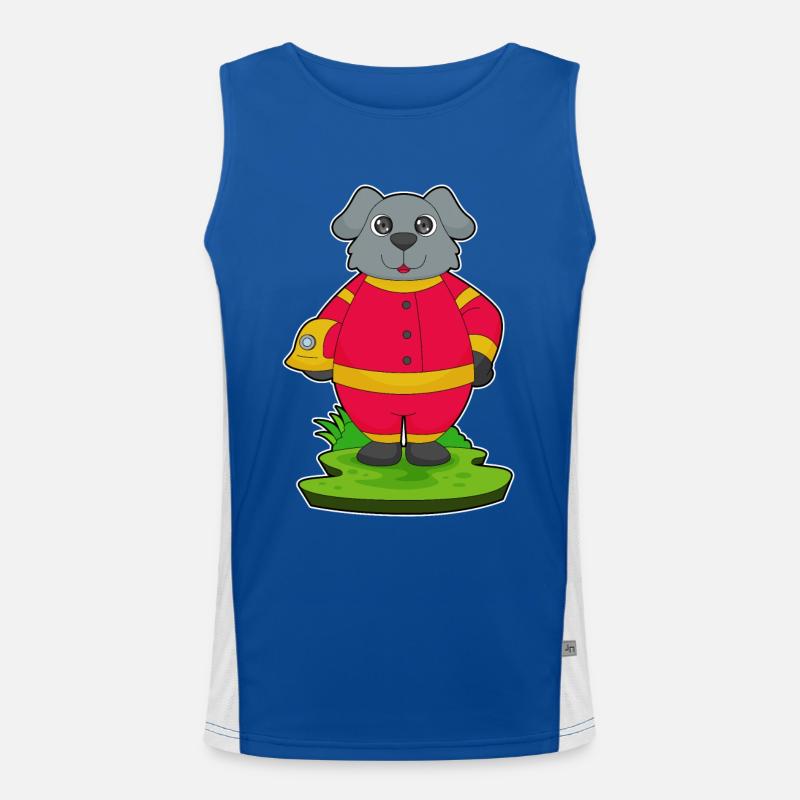 Brigade de pompiers de chiens Débardeur respirant contrasté Homme 