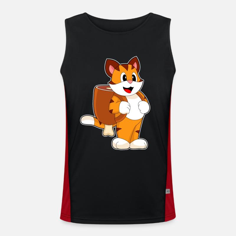 Tiger Meat Backpack - Men's Functional Contrast Tank Top - black/red