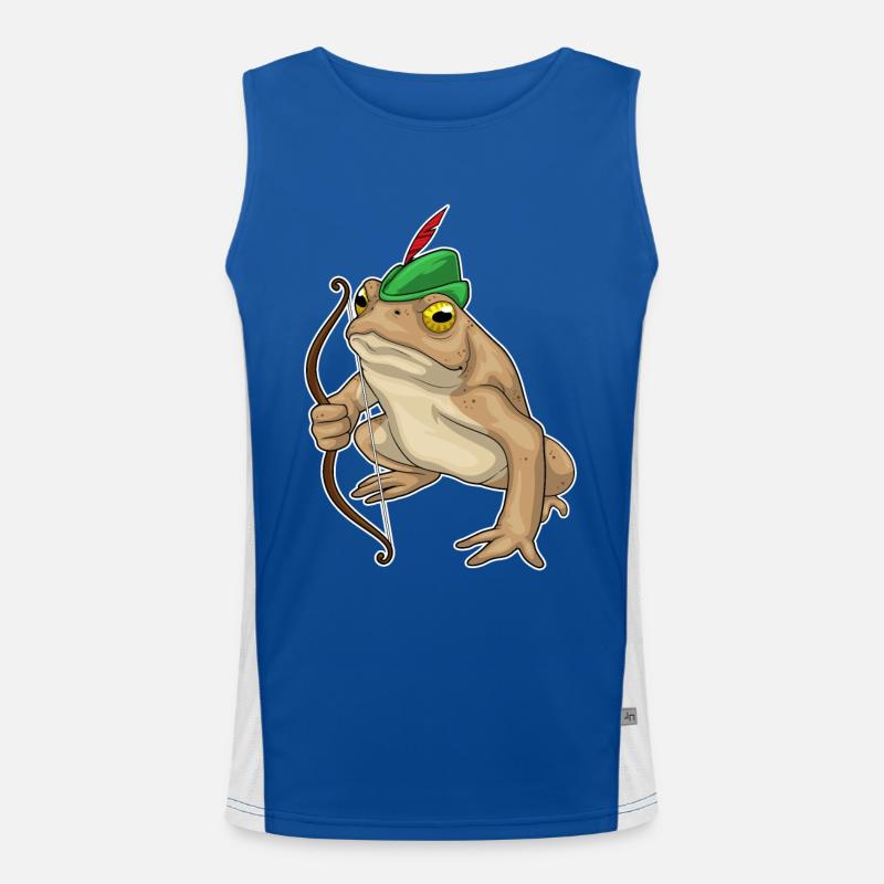 Frosch Bogenschütze Bogen Funktionelles Kontrast-Tank Top für Männer 