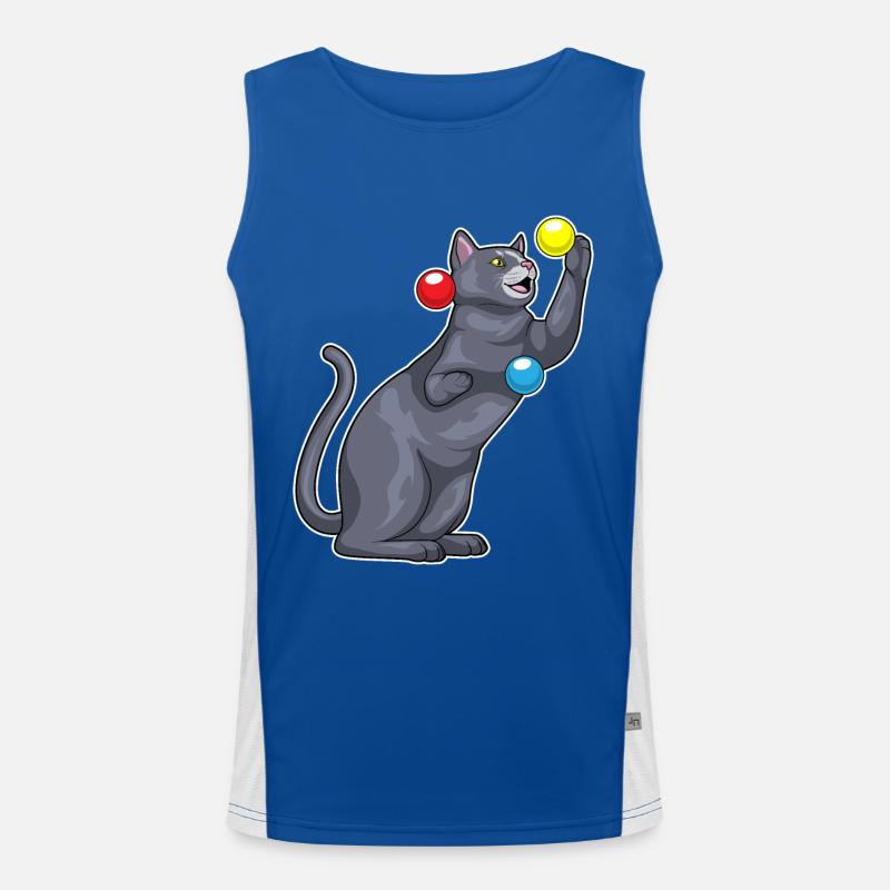 Jongleur de chat jongleur Débardeur respirant contrasté Homme 