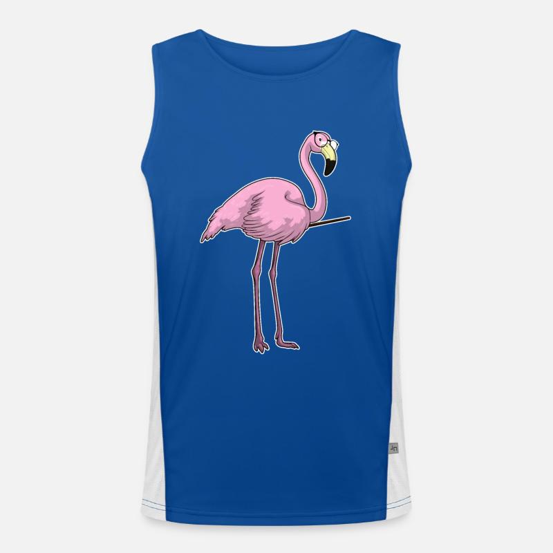 Flamingo Teacher Pointer Men's Functional Contrast Tank Top 