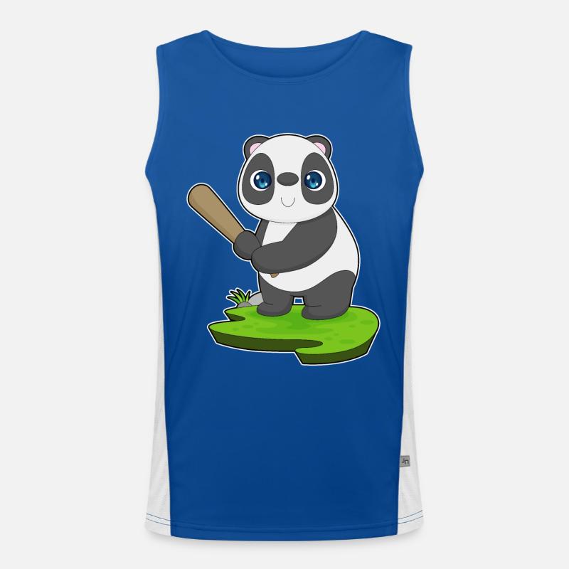 Panda Baseball Baseballschläger Funktionelles Kontrast-Tank Top für Männer 