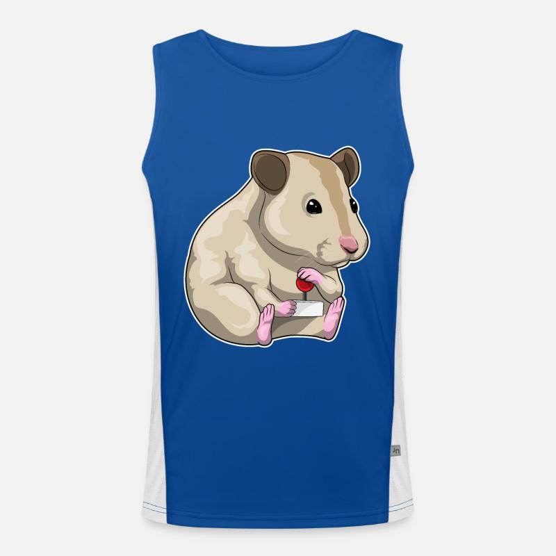 Hamster Gamer Controller Funktionelles Kontrast-Tank Top für Männer 