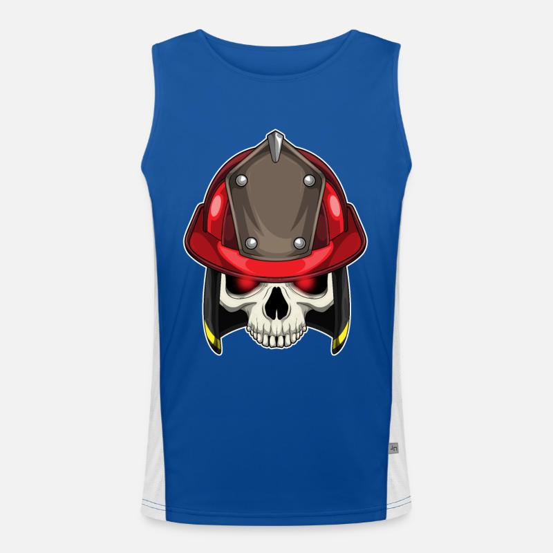 Skull Firefighter Fire Brigade Débardeur respirant contrasté Homme 