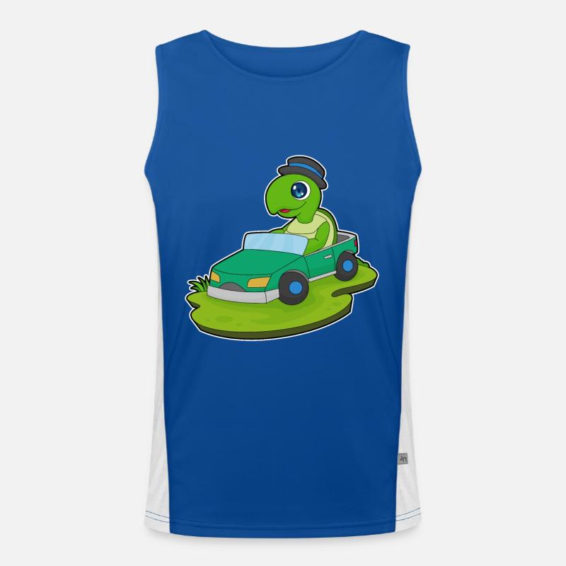 Schildkröte Auto Funktionelles Kontrast-Tank Top für Männer 