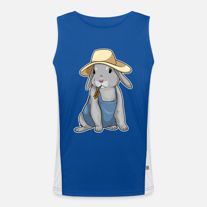 Rabbit Farmer Wheat Men's Functional Contrast Tank Top 