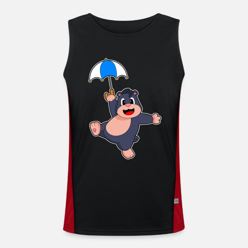 Mole Umbrella - Men's Functional Contrast Tank Top  - black/red