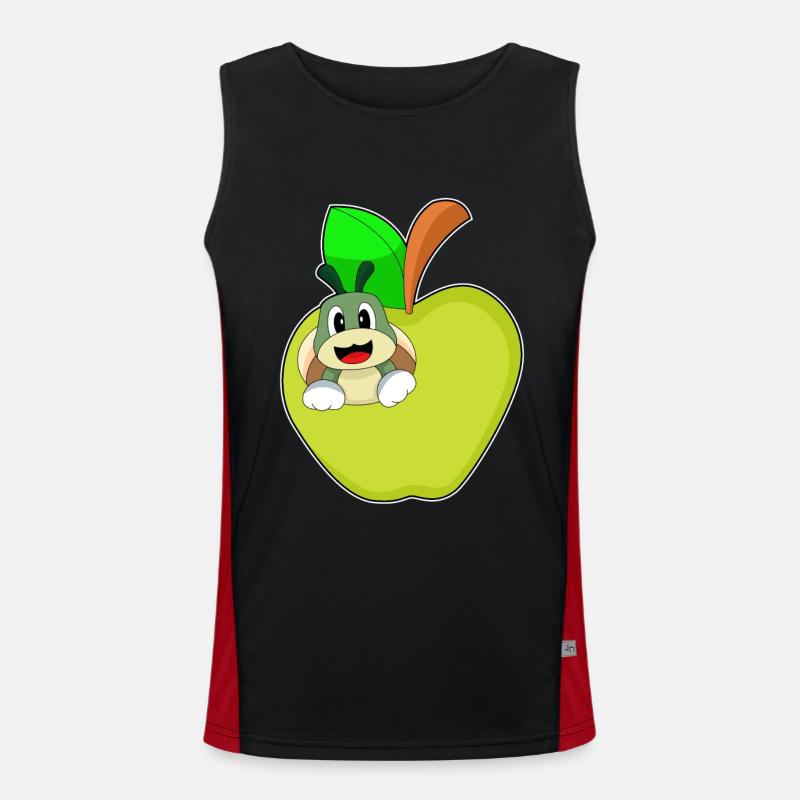 Caterpillar Apple Fruit - Men's Functional Contrast Tank Top  - black/red